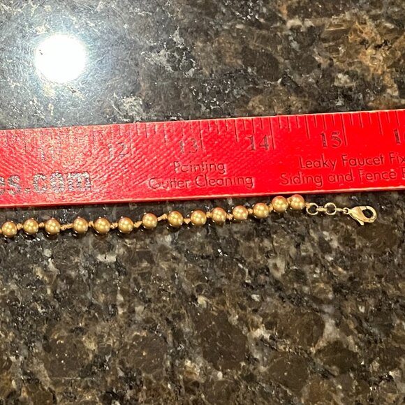 Monet Signed Heart Pendant Necklace VTG Designer Beads Gold beads open Work - Picture 7 of 7